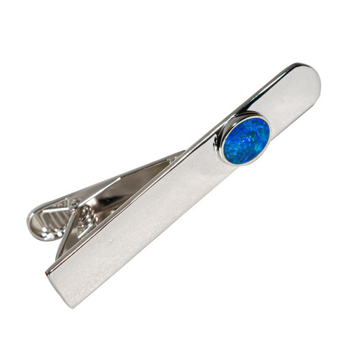 BLUE CRIMSON MEN'S AUSTRALIAN OPAL TIE BAR