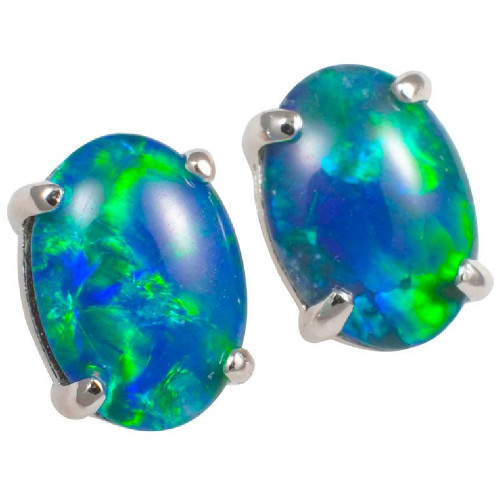   JOLIE STERLING SILVER AUSTRALIAN OPAL EARRINGS