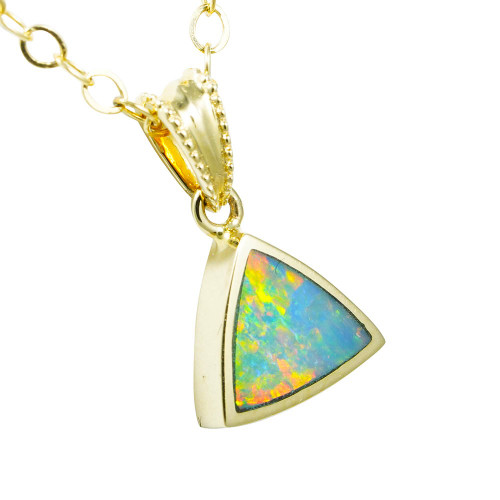 *  MAY MATCH 14KT GOLD AUSTRALIAN OPAL NECKLACE
