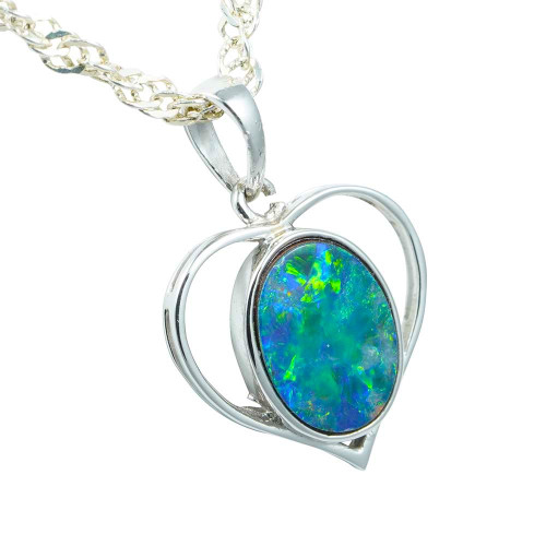 *FORVERMORE 14KT GOLD AUSTRALIAN OPAL NECKLACE