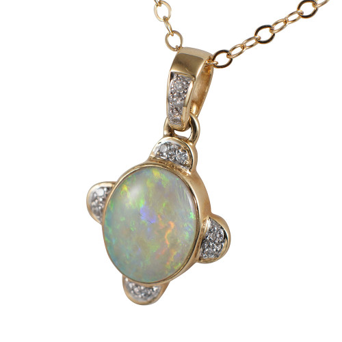 *1 TAYE 14KT GOLD & DIAMOND AUSTRALIAN OPAL JEWELRY SET